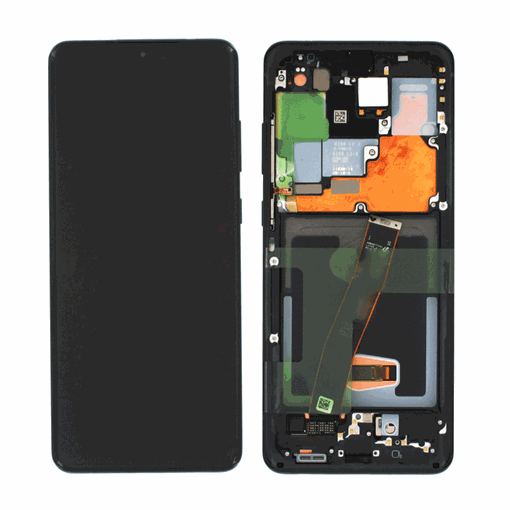 Picture of Original AMOLED-LCD Complete with Frame (Without Front Camera) for Samsung Galaxy S20 Ultra (G988F) GH82-26032A - Color: Cosmic Black
