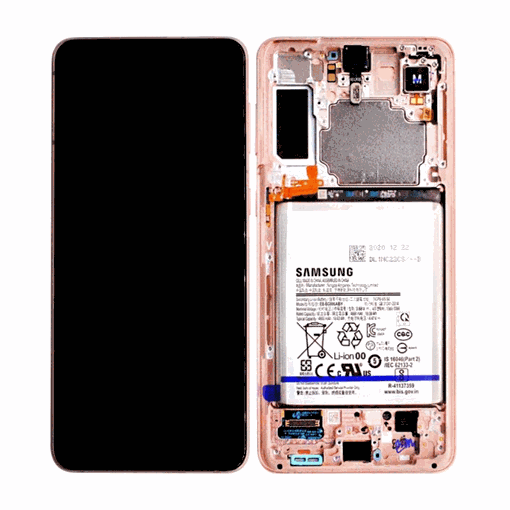 Γνήσια Οθόνη LCD με Μηχανισμό Αφής , Πλαίσιο και Μπαταρία για Samsung Galaxy  S21 Plus (G996B) GH82-24555B-Χρώμα: Βιολετί