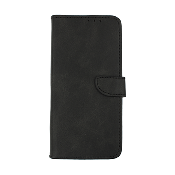 Picture of Leather Book Case with Clip for Huawei P Smart 2021 - Color: Black