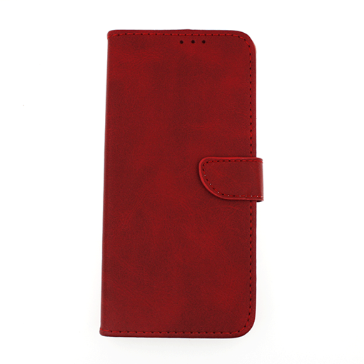 Picture of Leather Book Case with Clip for Samsung A315F Galaxy A31 - Color: Red