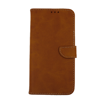 Picture of Leather Book Case with Clip for Xiaomi Redmi 9  - Color: Dark Brown 