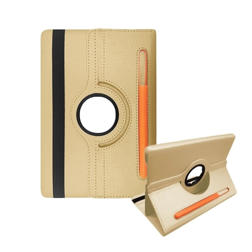 Picture of Case Rotating 360 Stand with Pencil Case for Apple Ipad 10.2/10.5 - Color: Gold