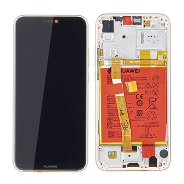 Picture of Original LCD Complete with Frame and Battery for Huawei P20 Lite (Service Pack) 02351XUB - Color: Sakura Pink