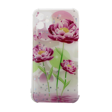 Εικόνα της Θήκη Πλάτης Σιλικόνης για Apple iPhone 11 -Σχέδιο: Ροζ Λουλούδια