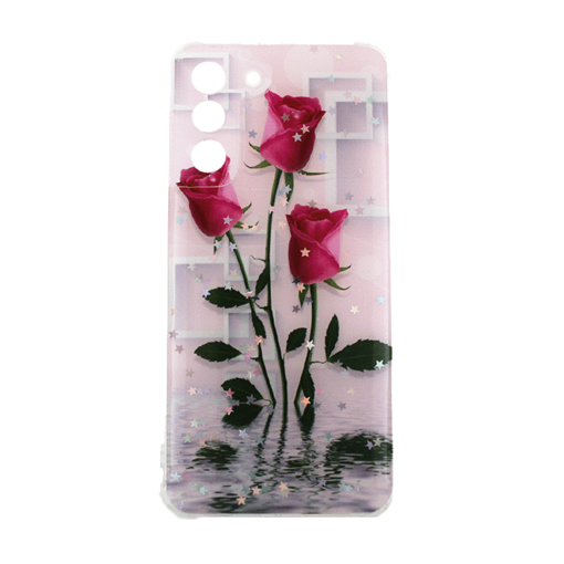 Θήκη Πλάτης Σιλικόνης για Samsung Galaxy S21 G991B - Σχέδιο: Kόκκινα Τριαντάφυλλα