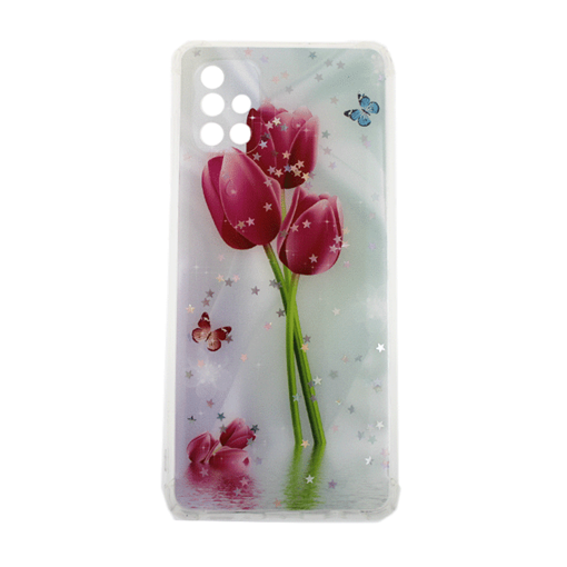 Picture of Silicone Case for Samsung A715F Galaxy A71 - Design: Red Tulips