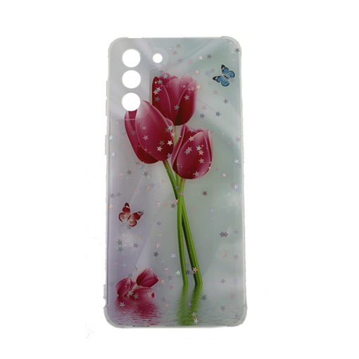 Picture of Silicone Case for Samsung Galaxy S21 Plus (G996B) - Design: Red Tulips