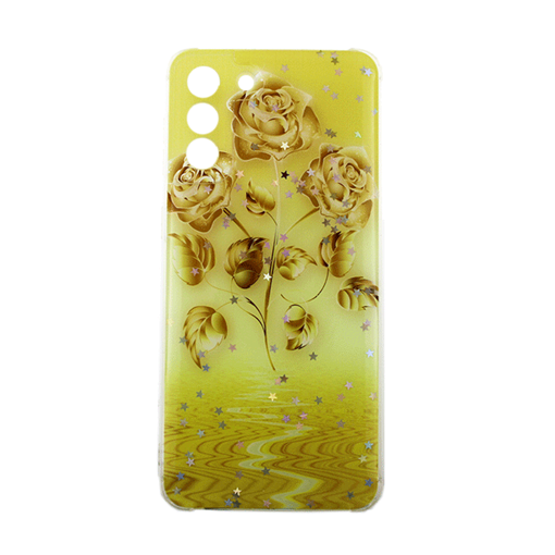 Θήκη Πλάτης Σιλικόνης για Samsung Galaxy S21 Plus (G996B) - Σχέδιο: Κίτρινα Λουλούδια