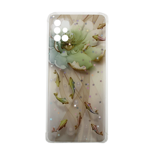 Θήκη Πλάτης Σιλικόνης για Samsung Galaxy A51 A515F -Σχέδιο: Πράσινο λουλούδι με ψαράκια