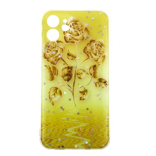Picture of Silicone Case for  iphone 12 Pro - Design: Yellow Flowers