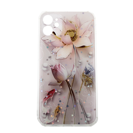 Picture of Silicone Case for iPhone 11 - Design: Flowers and Stars