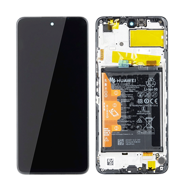 Εικόνα της Γνήσια Οθόνη LCD με Μηχανισμό Αφής και Πλαίσιο με Μπαταρία για Huawei P Smart 2021 (Service Pack) 02354ADC - Χρώμα: Μαύρο