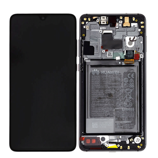 Picture of Original LCD Complete with Frame and Battery for Huawei Mate 20 2018 (Service Pack) 02352ETG - Color: Black