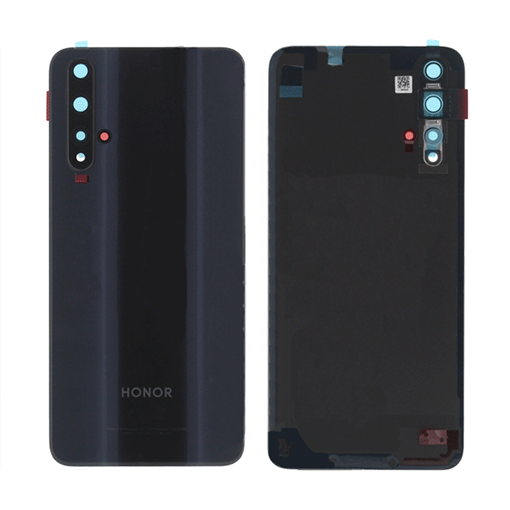 Γνήσιο Πίσω Καπάκι με Τζαμάκι Κάμερας για Huawei Honor 20 02352TXE - Χρώμα: Μαύρο