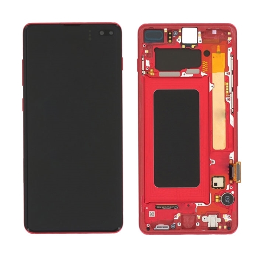 Picture of Original LCD Complete with Frame for Samsung Galaxy S10e G970F GH82-18852H - Color: Cardinal Red