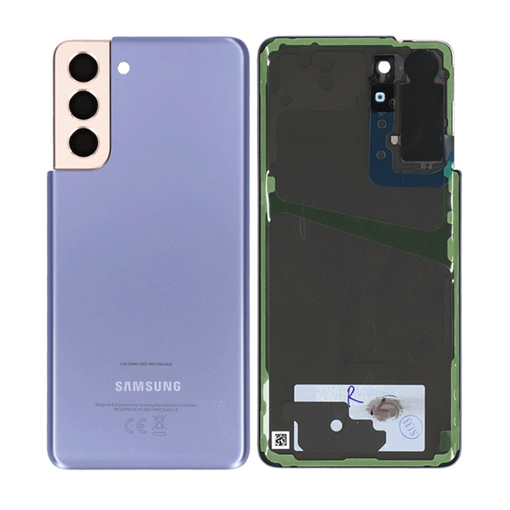 Γνήσιο Πίσω Καπάκι με Τζαμάκι Κάμερας για Samsung Galaxy S21 5G G991 GH82-24520B - Χρώμα: Phantom Violet
