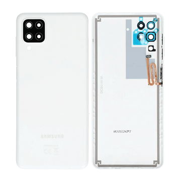Εικόνα της Γνήσιο Πίσω Καπάκι με Τζαμάκι Κάμερας για Samsung Galaxy A12 A125F / A12 Nacho A127F GH82-24487B - Χρώμα: Λευκό
