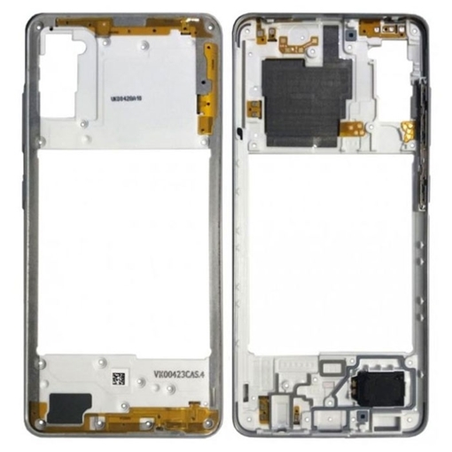Γνήσιο Μεσαίο Πλαίσιο Middle Frame για Samsung Galaxy Α41 A415 GH98-45511C - Χρώμα: Λευκό