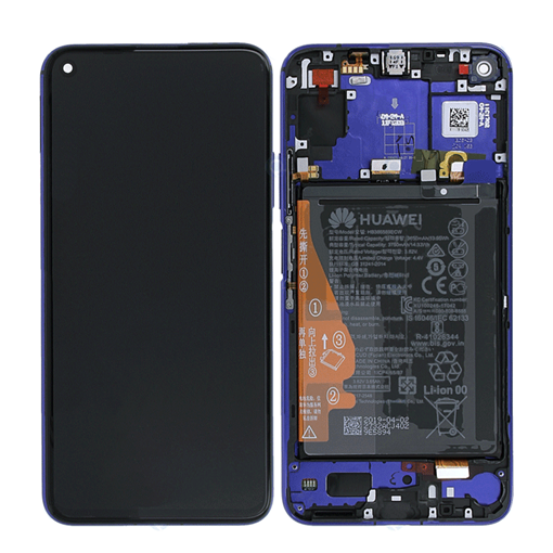 Picture of Original LCD Complete with Frame and Battery for Huawei Honor 20 / Nova 5T (Service Pack) 02352TNQ/SMQ - Color: Blue