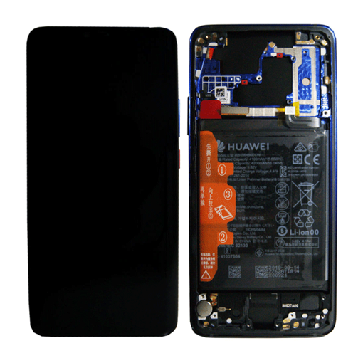 Γνήσια Οθόνη LCD με Μηχανισμό Αφής και Πλαίσιο και Μπαταρία για Huawei Mate 20 Pro (Service Pack) 02352GGC - Χρώμα: Twilight