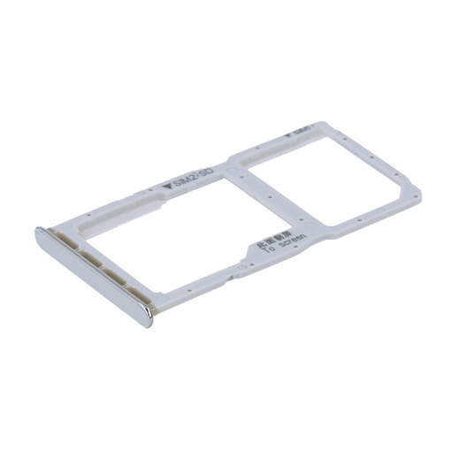 Γνήσια Υποδοχή Κάρτας SIM και SD (SIM Tray) για Huawei P30 Lite 51661LWM -Χρώμα: Λευκό