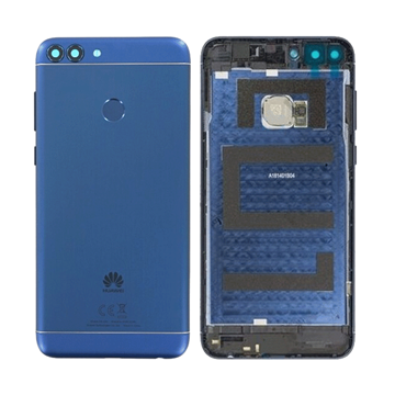 Picture of Original Back Cover with Fingerprint and Camera Lens for Huawei P Smart 02351TED - Color: Blue