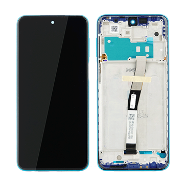 Picture of Display Unit with Frame for Xiaomi Redmi Note 9 Pro 560005J6B200 (Service Pack) - Color: Aurora Blue