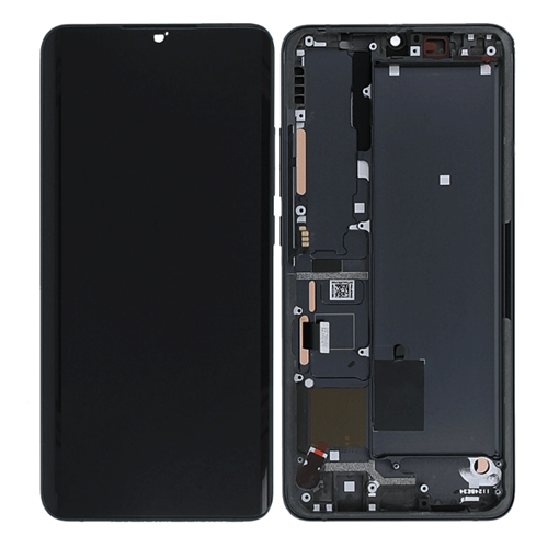 Γνήσια Οθόνη LCD με Μηχανισμό Αφής και Πλαίσιο για Xiaomi Mi Note 10 / Mi Note 10 Pro 56000300F400 (Service Pack) - Χρώμα: Μαύρο