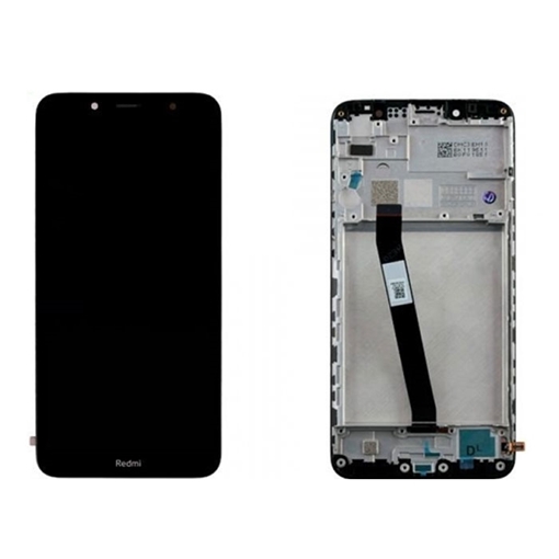Γνήσια Οθόνη LCD με Μηχανισμό Αφής και Πλαίσιο για Xiaomi Redmi 7A 560610127000 (Service Pack) - Χρώμα: Μαύρο