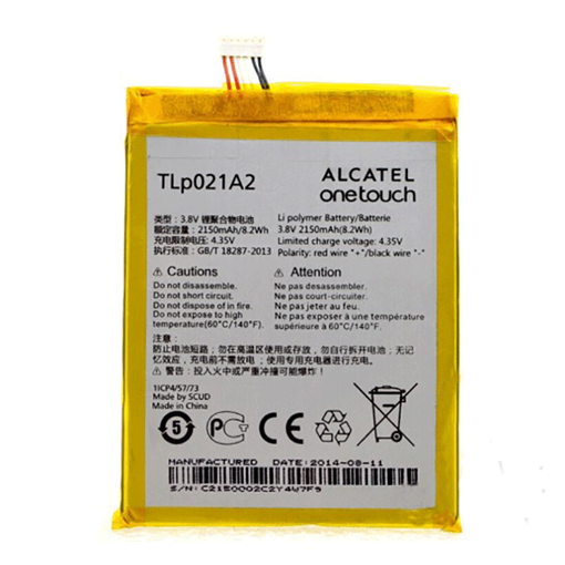 Picture of Battery TLp021A2 for Alcatel One Touch Idol 2S OT-6050 OT-6050Y TCL S830U S838M - 2150mAh