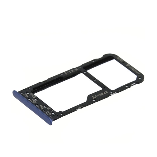 Γνήσια Υποδοχή Κάρτας Dual SIM και SD (SIM Tray) για Huawei P Smart 2018 51661HSE - Χρώμα: Μπλε