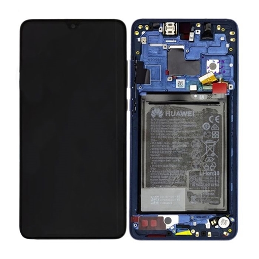 Picture of Original Complete LCD with Frame and Battery for Huawei Mate 20 2018 (Service Pack) 02352FQM - Color: Blue