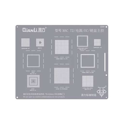 Qianli QS96 Stencil για Mac T2/Power/EC/Hard Disk / Main Control