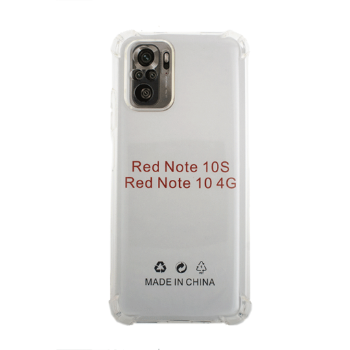 Θήκη Πλάτης Σιλικόνης Anti Shock 1.5mm για Xiaomi Redmi Note 10s  - Χρώμα: Διαφανές