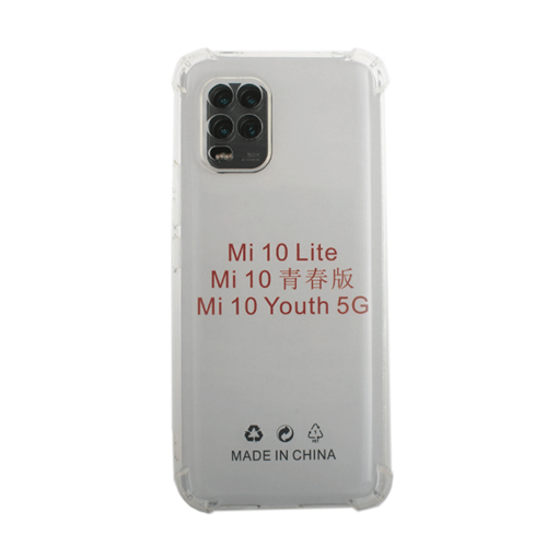 Θήκη Πλάτης Σιλικόνης Anti Shock 1.5mm για Xiaomi Mi 10 Lite  - Χρώμα: Διαφανές