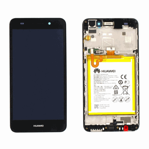 Picture of Original LCD Complete with Frame and Battery Huawei Y6 II (Service Pack) 02350XME - Colour: Black