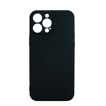 Picture of Silicone Case Soft Back Cover for iPhone 13 Pro Max - Color: Black