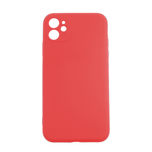 Θήκη Πλάτης Σιλικόνης Soft Back Cover για iPhone 11  - Χρώμα: Κόκκινο
