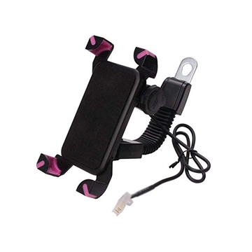 Εικόνα της Bracket Motorcycle/bicycle Mobile Phone Holder with charger - Χρώμα: Μαύρο