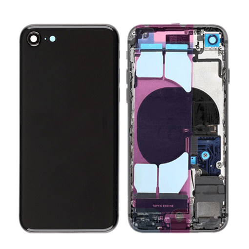 Picture of Back Cover With Middle Frame and Flex (Housing) for Apple iPhone 8 - Color: Black