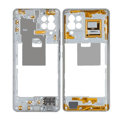 Μεσαίο Πλαίσιο με Καλωδιοταινία Middle Frame with Flex για Samsung Galaxy A42 5G - Χρώμα: Λευκό