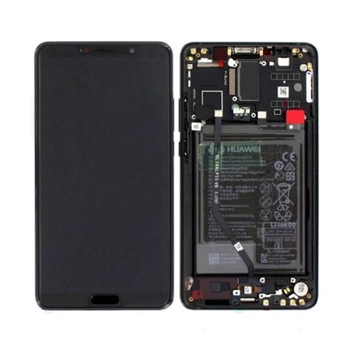 Γνήσια Οθόνη LCD με Μηχανισμό Αφής και Πλαίσιο με Μπαταρία για Huawei Mate 10 (Service Pack) 02351QAH - Χρώμα: Μαύρο