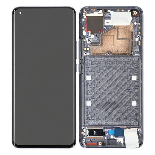 Γνήσια Οθόνη LCD με Μηχανισμό Αφής και Πλαίσιο για Xiaomi Mi 11 56000800K200 (Service Pack) - Χρώμα: Μαύρο