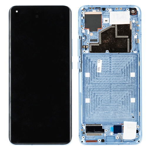Γνήσια Οθόνη LCD με Μηχανισμό Αφής και Πλαίσιο για Xiaomi Mi 11 56000500K200 (Service Pack) - Χρώμα: Μπλε