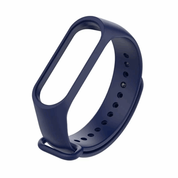 Picture of Silicon Strap for Xiaomi (Mi Band 3/Mi Smart Band 4) - Color: Navy Blue