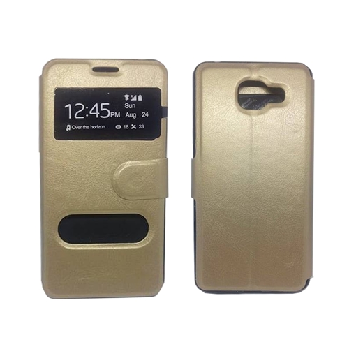 Picture of Book Case With Window For HTC One M10 - Color: Gold