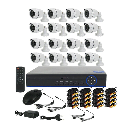 Picture of Full HD AHD CCTV Kit - 16 Channel CCTV DIY camera system - 16 Bullet Cameras