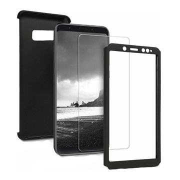 Εικόνα της Θήκη 360 Full Protection Πλαστική για Samsung Galaxy Note 8 - Χρώμα: Μαύρο