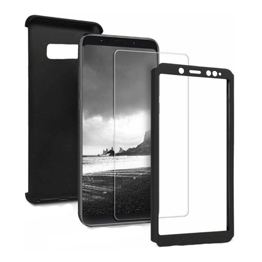Picture of 360 Full Protection Silicone Case for Samsung Galaxy Note 8 - Color: Black