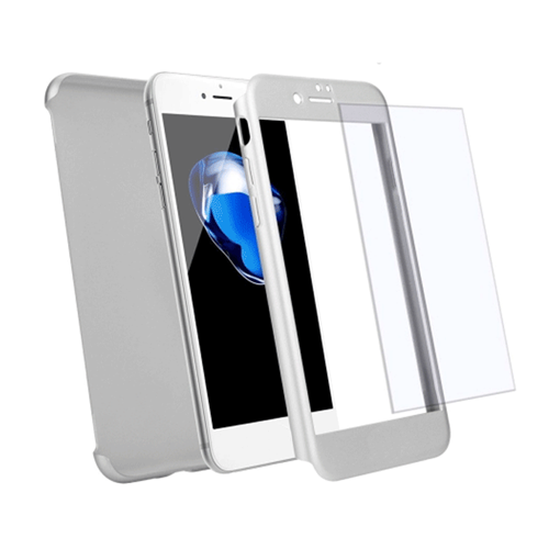Θήκη 360 Full Protection Πλαστική για Samsung G925F Galaxy S6 Edge - Χρώμα: Ασημί